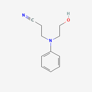 molecular formula C11H14N2O B1582679 Propanenitrile, 3-[(2-hydroxyethyl)phenylamino]- CAS No. 92-64-8