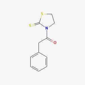 molecular formula C11H11NOS2 B1582718 2-Phenyl-1-(2-thioxo-thiazolidin-3-yl)-ethanone CAS No. 65439-58-9
