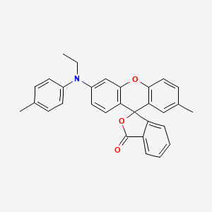 molecular formula C30H25NO3 B1582798 Spiro[isobenzofuran-1(3H),9'-[9H]xanthen]-3-one, 6'-[ethyl(4-methylphenyl)amino]-2'-methyl- CAS No. 42228-32-0