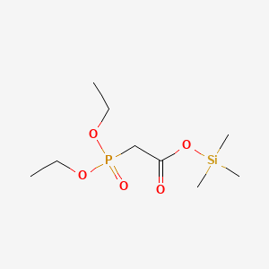 molecular formula C9H21O5PSi B1582802 Trimethylsilyl (diethoxyphosphinoyl)acetate CAS No. 66130-90-3