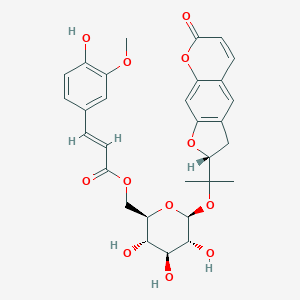 molecular formula C30H32O12 B158281 6'-Feruloylnodakenin CAS No. 131623-14-8