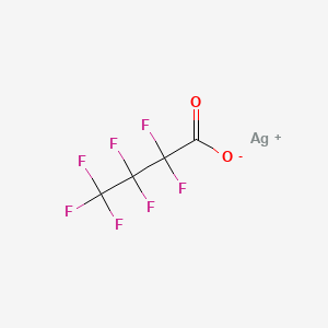 molecular formula C4HAgF7O2 B1582830 2,2,3,3,4,4,4-Heptafluorobutanoic acid; silver CAS No. 3794-64-7