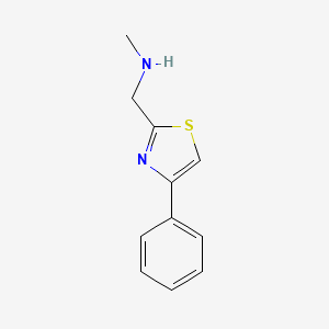 molecular formula C11H12N2S B1582897 N-methyl-1-(4-phenyl-1,3-thiazol-2-yl)methanamine CAS No. 643726-07-2