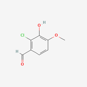 molecular formula C8H7ClO3 B1582899 2-Chloro-3-hydroxy-4-methoxybenzaldehyde CAS No. 37687-57-3