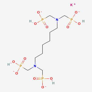 molecular formula C10H24KN2O12P4-3 B1582914 Phosphonic acid, (1,6-hexanediylbis(nitrilobis(methylene)))tetrakis-, potassium salt CAS No. 38820-59-6
