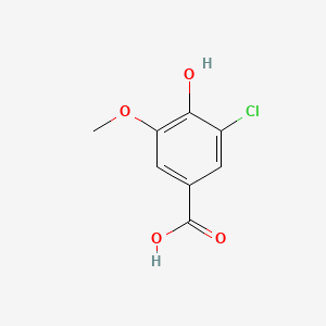 molecular formula C8H7ClO4 B1582920 3-Chloro-4-hydroxy-5-methoxybenzoic acid CAS No. 62936-23-6