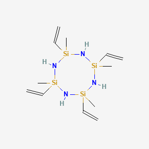 molecular formula C12H28N4Si4 B1582955 2,4,6,8-Tetramethyl-2,4,6,8-tetravinylcyclotetrasilazane CAS No. 5162-63-0
