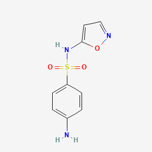 molecular formula C9H9N3O3S B1582985 苯磺酰胺，4-氨基-N-5-异恶唑基- CAS No. 7758-79-4