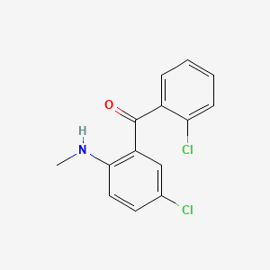 molecular formula C14H11Cl2NO B1583040 Benzophenone, 2',5-dichloro-2-methylamino- CAS No. 5621-86-3