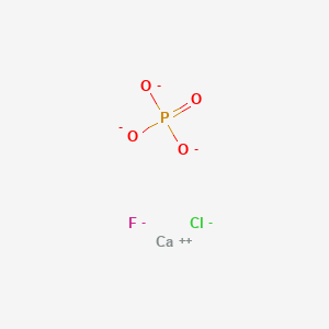 molecular formula CaClFO4P-3 B1583145 Calcium chloride fluoride phosphate (Ca5(Cl,F)(PO4)3) CAS No. 75535-31-8