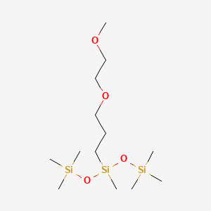 molecular formula C13H34O4Si3 B1583156 3-(2-Methoxyethoxy)propyl-methyl-bis(trimethylsilyloxy)silane CAS No. 27306-78-1