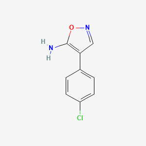 molecular formula C9H7ClN2O B1583180 ISOXAZOLE, 5-AMINO-4-(p-CHLOROPHENYL)- CAS No. 64047-49-0