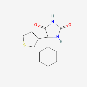 molecular formula C13H20N2O2S B1583181 5-Cyclohexyl-5-(thiolan-3-yl)imidazolidine-2,4-dione CAS No. 74038-65-6