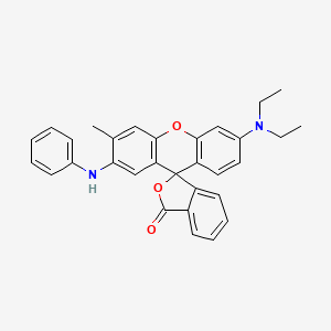 molecular formula C31H28N2O3 B1583186 Spiro[isobenzofuran-1(3H),9'-[9H]xanthen]-3-one, 6'-(diethylamino)-3'-methyl-2'-(phenylamino)- CAS No. 29512-49-0