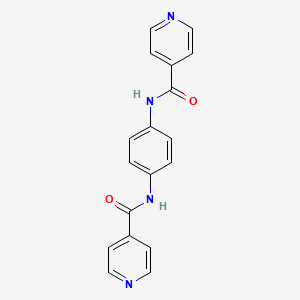 molecular formula C18H14N4O2 B1583209 N,N'-(1,4-Phenylene)diisonicotinamide CAS No. 55119-42-1