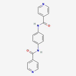 molecular formula C18H14N4O2 B1583209 N-[4-(pyridine-4-carbonylamino)phenyl]pyridine-4-carboxamide CAS No. 55119-42-1
