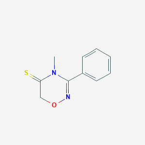 molecular formula C10H10N2OS B158324 4-Methyl-3-phenyl-1,2,4-oxadiazine-5-thione CAS No. 139698-07-0