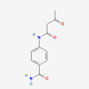 molecular formula C11H12N2O3 B1583247 4-(3-氧代丁酰胺)苯甲酰胺 CAS No. 56766-13-3