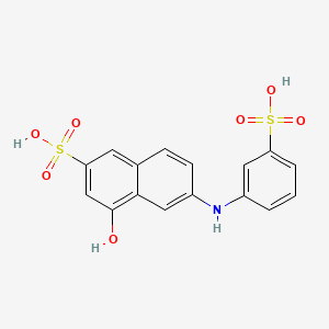 molecular formula C16H13NO7S2 B1583258 4-Hydroxy-6-(3-sulphoanilino)naphthalene-2-sulphonic acid CAS No. 25251-42-7
