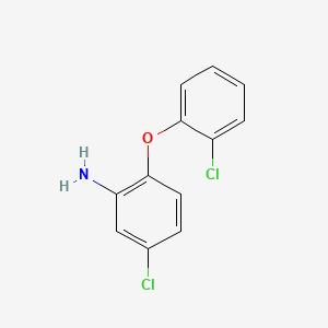 molecular formula C12H9Cl2NO B1583262 5-Chloro-2-(2-chlorophenoxy)aniline CAS No. 56966-48-4