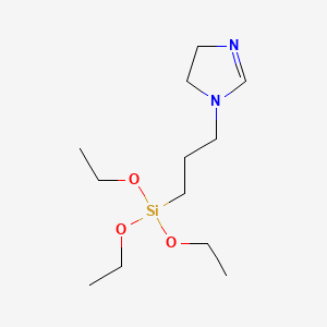 molecular formula C12H26N2O3Si B1583265 1H-Imidazole, 4,5-dihydro-1-[3-(triethoxysilyl)propyl]- CAS No. 58068-97-6