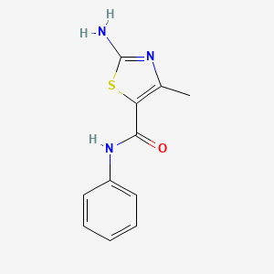 molecular formula C11H11N3OS B1583280 2-Amino-4-methyl-N-phenylthiazole-5-carboxamide CAS No. 21452-14-2