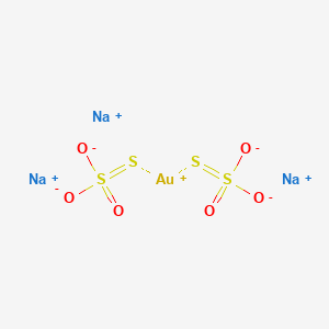 molecular formula AuNa3O6S4 B158329 Sanochrysine CAS No. 10210-36-3