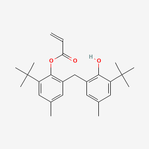 B1583310 2-tert-Butyl-6-(3-tert-butyl-2-hydroxy-5-methylbenzyl)-4-methylphenyl acrylate CAS No. 61167-58-6