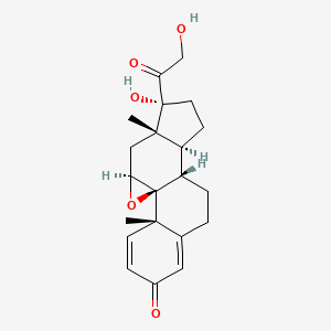 molecular formula C21H26O5 B1583314 9beta,11beta-Epoxy-17,21-dihydroxypregna-1,4-diene-3,20-dione CAS No. 7091-05-6