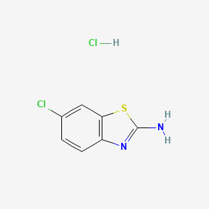 molecular formula C7H6Cl2N2S B1583317 2-Benzothiazolamine, 6-chloro-, monohydrochloride CAS No. 61827-71-2