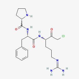 molecular formula C21H31ClN6O3 B1583319 Phenylalanyl-prolyl-arginine-chloromethyl ketone CAS No. 65149-23-7