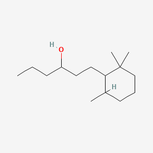 molecular formula C15H30O B1583320 Cyclohexanepropanol, 2,2,6-trimethyl-alpha-propyl- CAS No. 70788-30-6