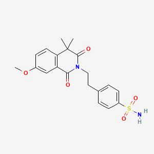 molecular formula C20H22N2O5S B1583330 p-(2-(3,4-Dihydro-7-methoxy-4,4-dimethyl-1,3-dioxo-2(1H)-isoquinolyl)ethyl)benzenesulphonamide CAS No. 33456-68-7