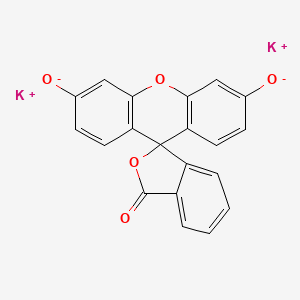 molecular formula C20H12KO5 B1583375 Spiro[isobenzofuran-1(3H),9'-[9H]xanthen]-3-one, 3',6'-dihydroxy-, dipotassium salt CAS No. 6417-85-2