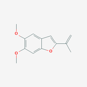 molecular formula C13H14O3 B158338 5,6-Dimethoxy-2-isopropenylbenzofuran CAS No. 34293-09-9