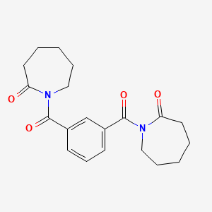 molecular formula C20H24N2O4 B1583384 2H-Azepin-2-one, 1,1'-(1,3-phenylenedicarbonyl)bis[hexahydro- CAS No. 7381-13-7