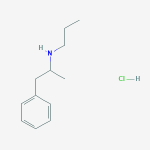 molecular formula C12H20ClN B158339 Phenethylamine, alpha-methyl-N-propyl-, hydrochloride CAS No. 59877-57-5