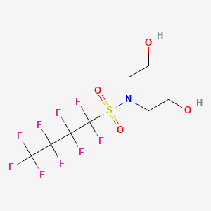 molecular formula C8H10F9NO4S B1583391 1,1,2,2,3,3,4,4,4-Nonafluoro-N,N-bis(2-hydroxyethyl)butane-1-sulphonamide CAS No. 34455-00-0