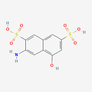 molecular formula C10H9NO7S2 B1583408 2,7-Naphthalenedisulfonic acid, 3-amino-5-hydroxy- CAS No. 90-40-4