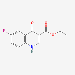 molecular formula C12H10FNO3 B1583417 Ethyl 6-fluoro-4-hydroxyquinoline-3-carboxylate CAS No. 318-35-4