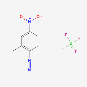 molecular formula C7H6BF4N3O2 B1583421 Benzenediazonium, 2-methyl-4-nitro-, tetrafluoroborate(1-) CAS No. 455-90-3