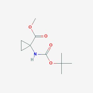 molecular formula C10H17NO4 B1583429 Methyl 1-((tert-butoxycarbonyl)amino)cyclopropanecarboxylate CAS No. 66494-26-6