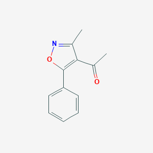 molecular formula C12H11NO2 B158344 Ethanone, 1-(3-methyl-5-phenyl-4-isoxazolyl)- (9CI) CAS No. 127916-08-9
