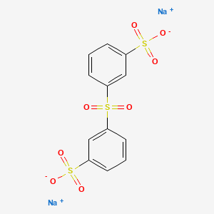 molecular formula C12H10O8S3 B1583490 Benzenesulfonic acid, 3,3'-sulfonylbis-, disodium salt CAS No. 39616-93-8