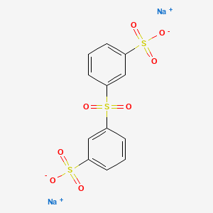 molecular formula C12H10O8S3 B1583490 苯磺酸，3,3'-磺酰双-, 钠盐 (1:2) CAS No. 39616-93-8