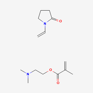 B1583501 2-Propenoic acid, 2-methyl-, 2-(dimethylamino)ethyl ester, polymer with 1-ethenyl-2-pyrrolidinone CAS No. 30581-59-0