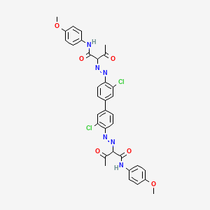 molecular formula C34H30Cl2N6O6 B1583502 2,2'-[(3,3'-dichloro[1,1'-biphenyl]-4,4'-diyl)bis(azo)]bis[N-(4-methoxyphenyl)-3-oxobutyramide] CAS No. 31775-16-3