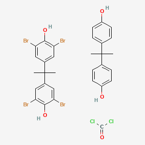 molecular formula C31H28Br4Cl2O5 B1583503 Carbonyl dichloride;2,6-dibromo-4-[2-(3,5-dibromo-4-hydroxyphenyl)propan-2-yl]phenol;4-[2-(4-hydroxyphenyl)propan-2-yl]phenol CAS No. 32844-27-2