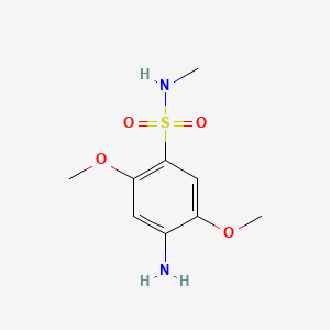 molecular formula C9H14N2O4S B1583512 4-amino-2,5-dimethoxy-N-methylbenzenesulfonamide CAS No. 49701-24-8