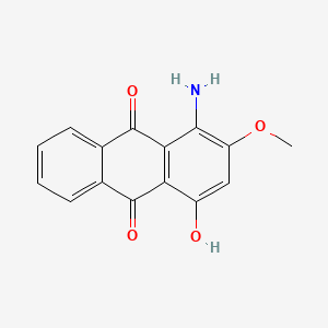 molecular formula C15H11NO4 B1583526 9,10-Anthracenedione, 1-amino-4-hydroxy-2-methoxy- CAS No. 2379-90-0